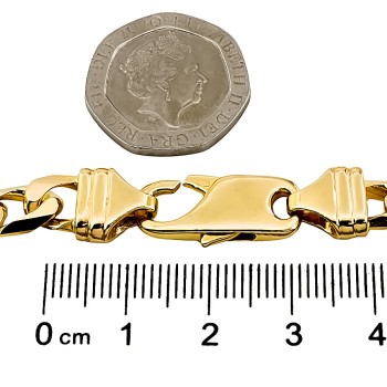 9ct gold 22.1g 8 inch curb Bracelet